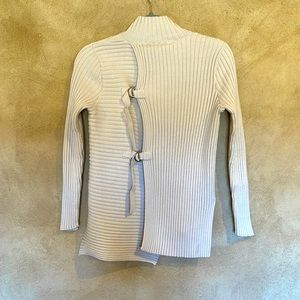 Cabi small asymmetrical sweater.  Much cuter on than on the hanger.